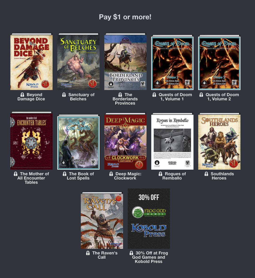 Pay what you want for The Humble RPG Book Bundle: Dungeons, Monsters &  Dragons 5E by Frog God Games & Kobold Press - Armchair Arcade