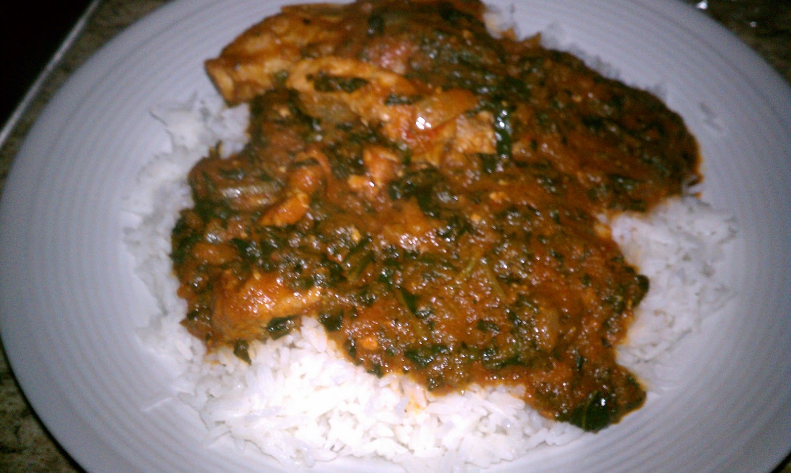 Sasi's Almost African Kitchen Pork Stew with Spinach