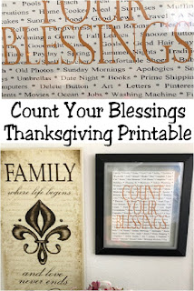 Count your blessings this Thanksgiving with this beautiful and simple Thanksgiving printable. With so many things to be thankful for, you'll be sure to be smiling with this Thanksgiving decoration on your walls. #thanksgiving #thanksgivingprintable #homedecor #thanksgivingdecoration #diypartymomblog