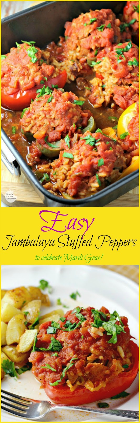 EASY JAMBALAYA STUFFED PEPPERS