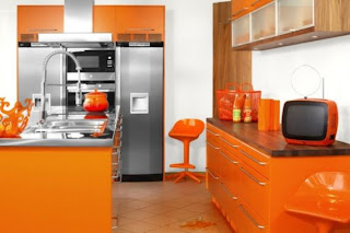 orange kitchen design