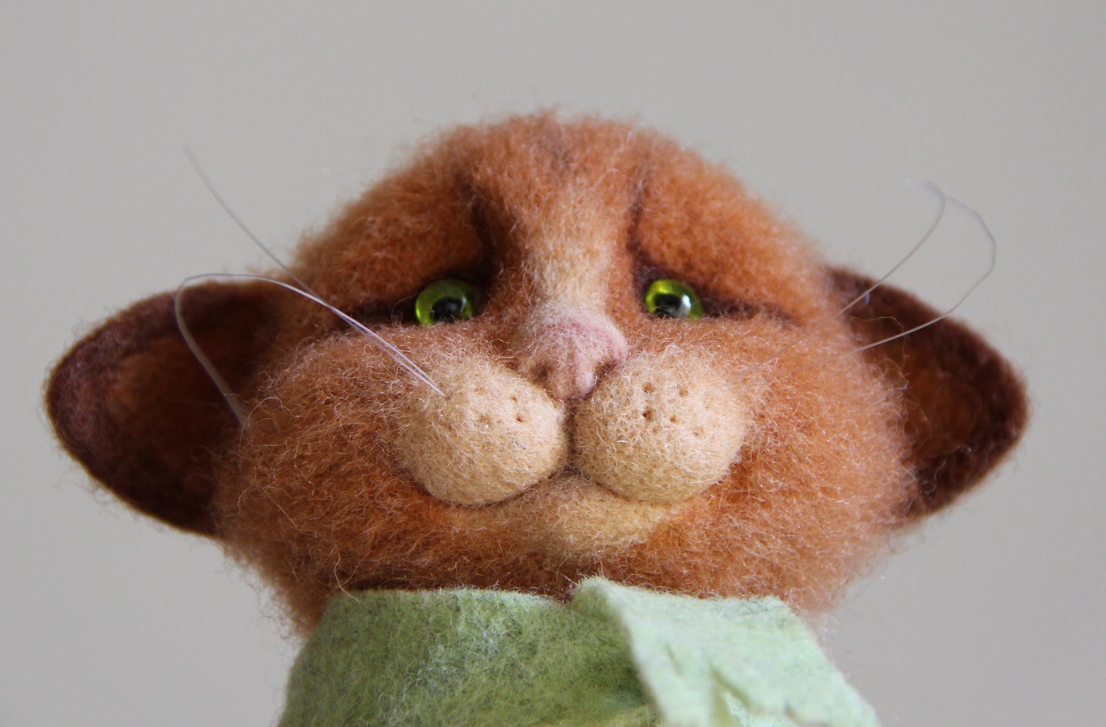 Рыжий кот валяние из шерсти