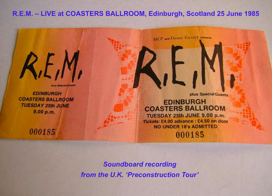 The dB's Repercussion R. E. M. Edinburgh, Scotland 1985 (sbd)