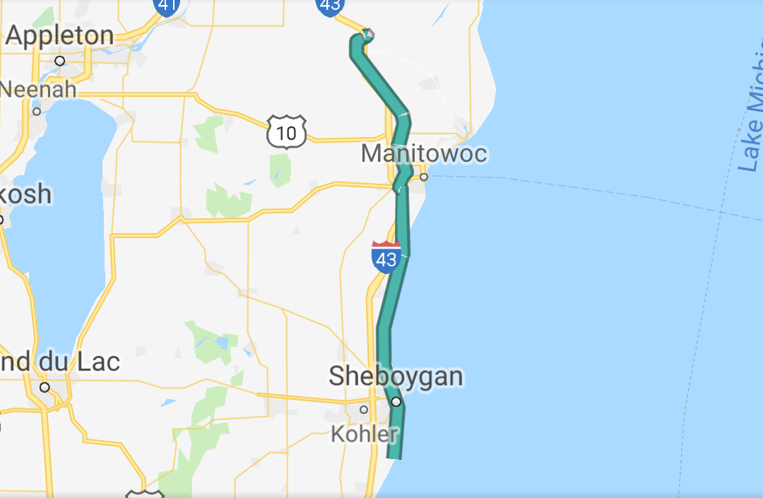 Jim's ride around Lake Michigan, AugustSeptember 2018 Day 5