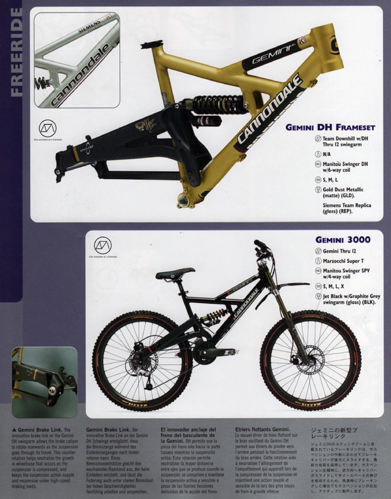 CATALOGUES CANNONDALE CANNONDALE 2004