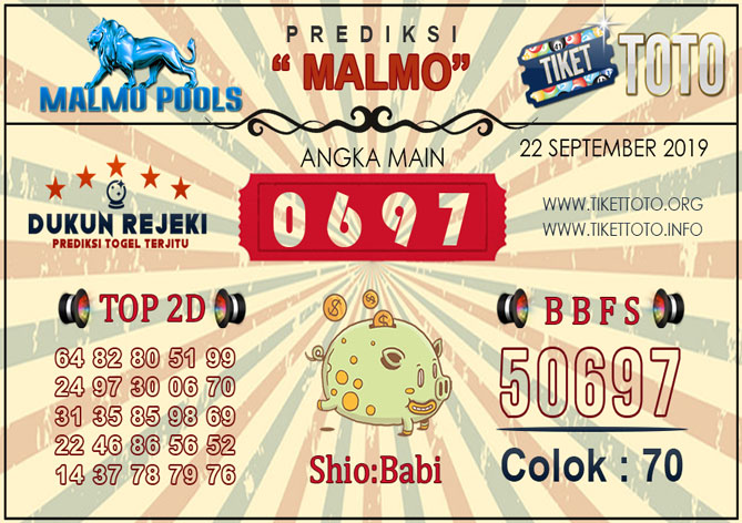 Prediksi Togel MALMO TIKETTOTO 22 SEPTEMBER 2019