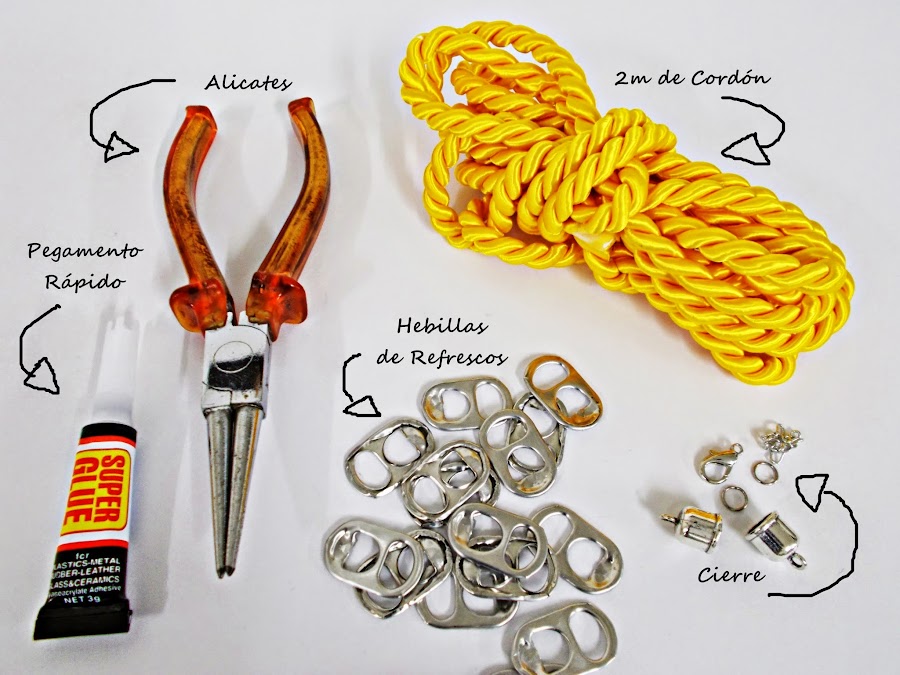 DIY-collar nudos-bisutería-hebillas refrescos-reciclar-reutilizar-2