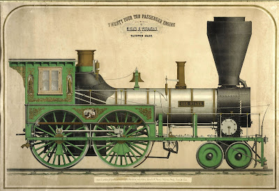 locomotive builder's lithograhic print