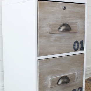 Dated File Cabinet Industrial Makeover