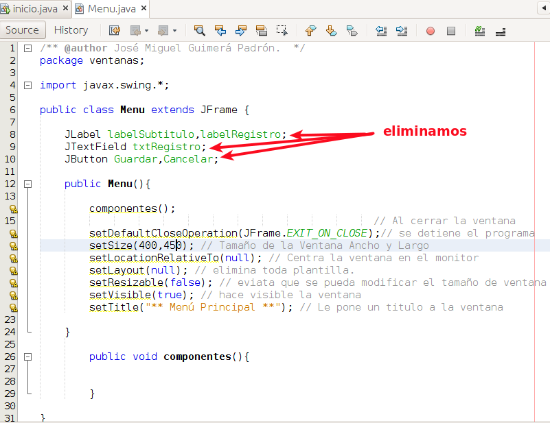 TutorialesJosem: Como Crear Ventana Java manualmente facilmente y sin ...