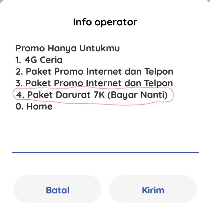 Kode Paket Pinjaman Telkomsel Bayar Nanti Paket Darurat Telkomsel - System  Impian
