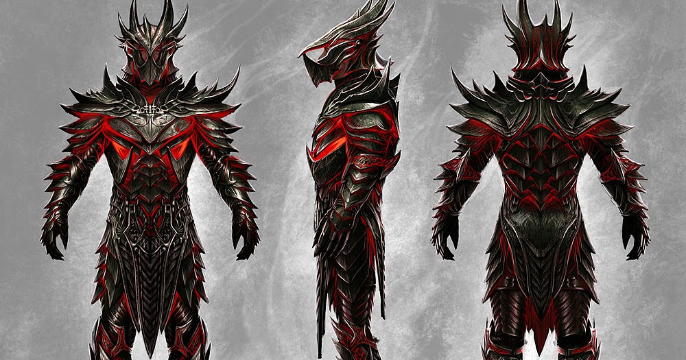 Elden Lord Set Art of Ray Lederer: TESV:Skyrim - Daedric Armour and Weapon Set