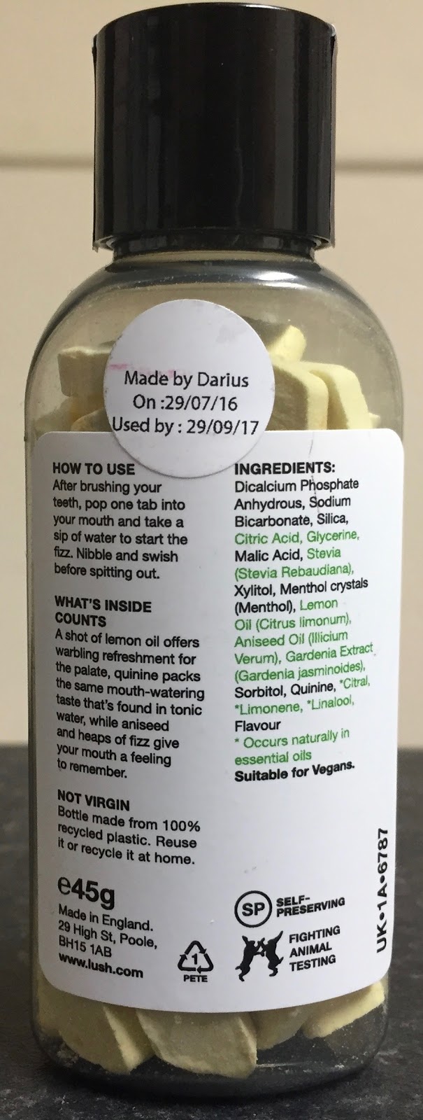 All Things Lush UK Pan Galactic Gargle Blaster Mouthwash Tabs