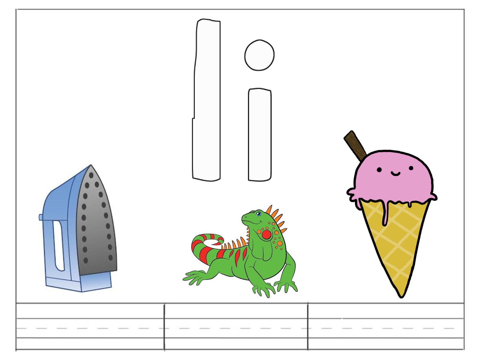 تعليم الاطفال الحروف الانجليزية Letter I