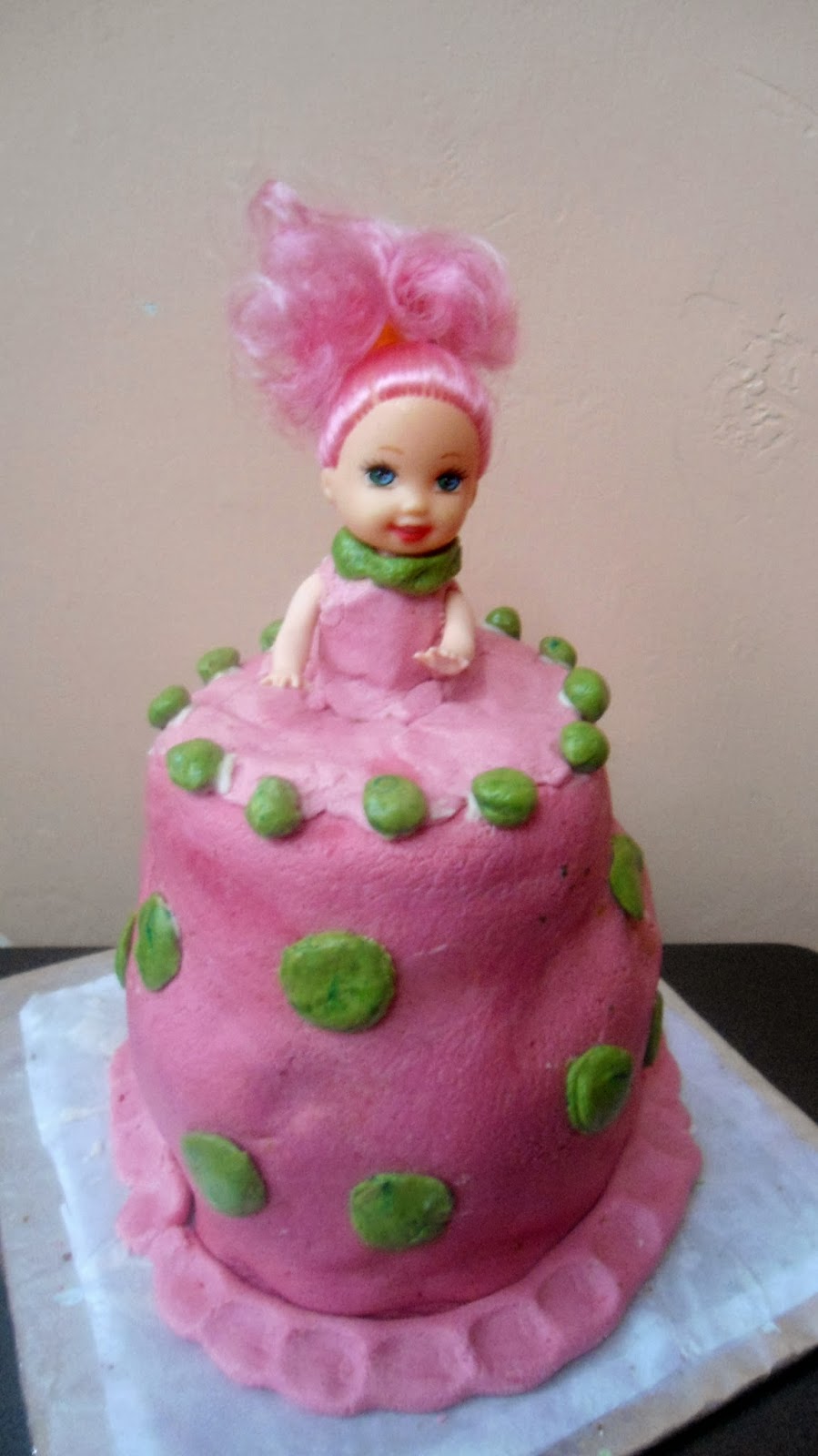 doll cake with fondant