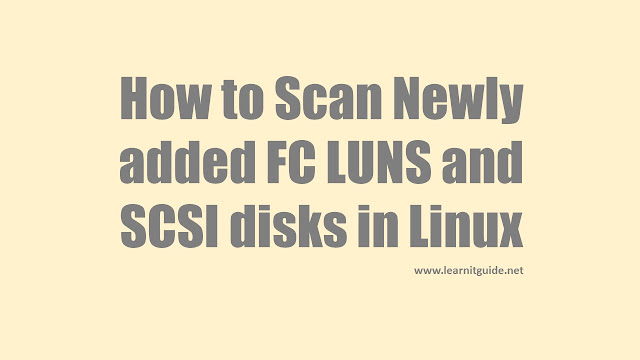 How to Scan Newly added Disks in Linux