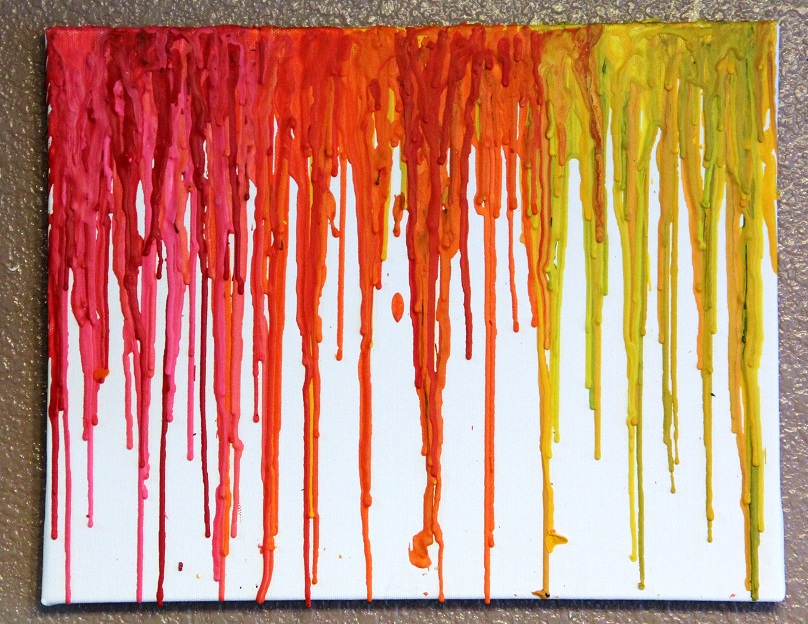 Living Creatively Melted Crayon Art