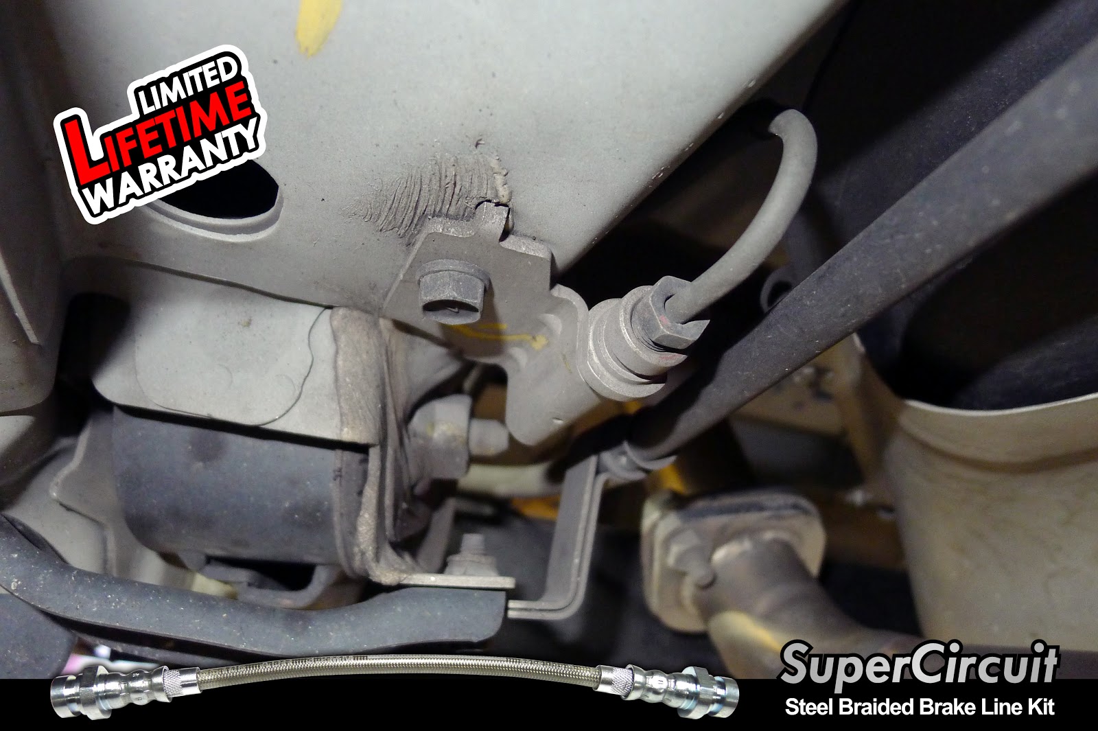 SUPERCIRCUIT Steel Braided Brake Lines Kia Forte Steel Braided Brake Line Kit