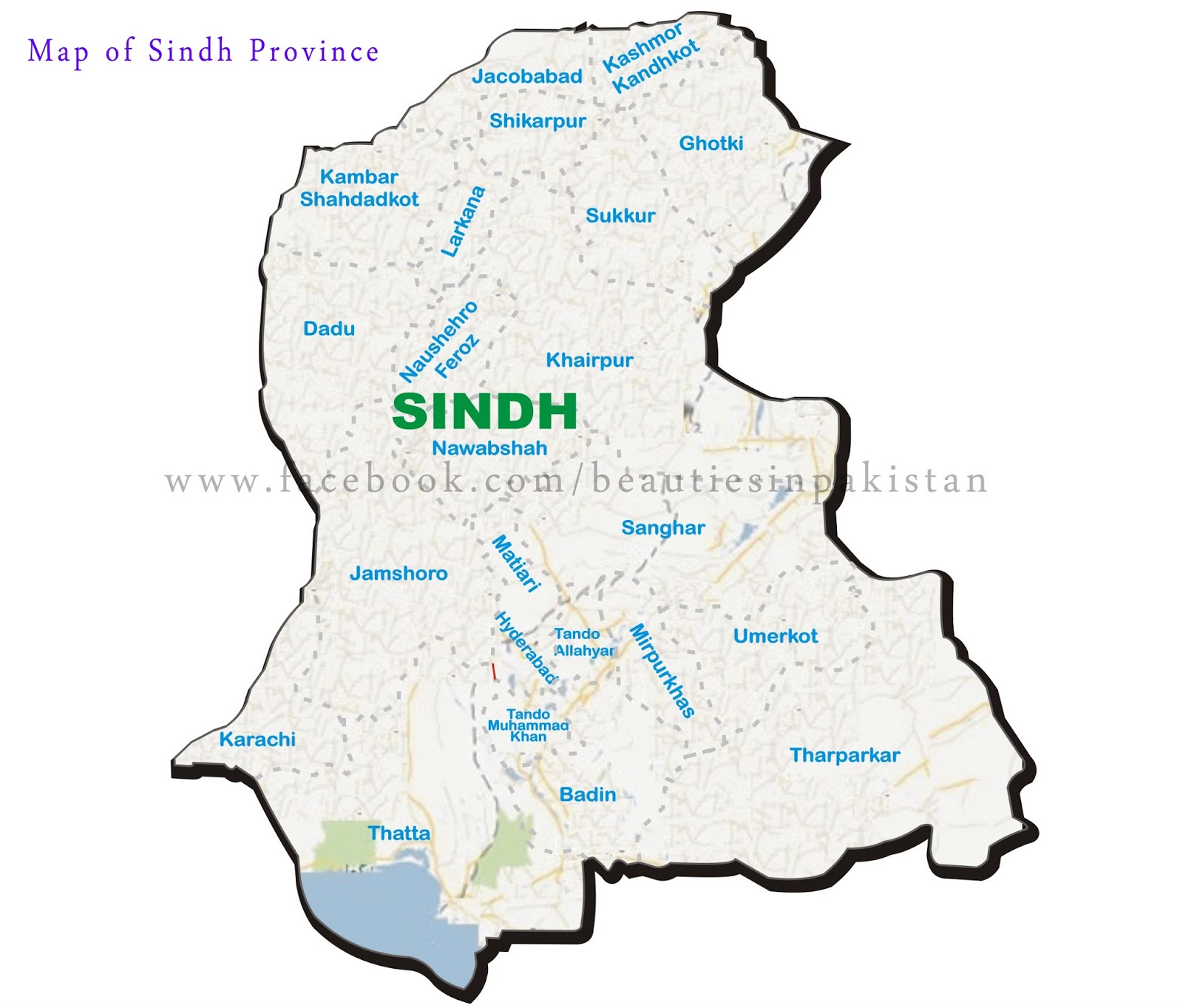 Map Of Sindh Pakistan