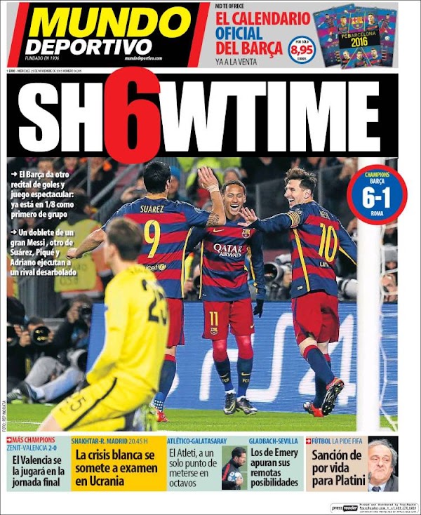 FC Barcelona, Mundo Deportivo: "Sh6wtime"