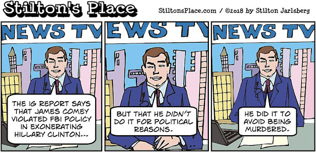 stiltonâs place, stilton, political, humor, conservative, cartoons, jokes, hope nâ change, ig report, comey, fbi, doj, hillary, political, murder