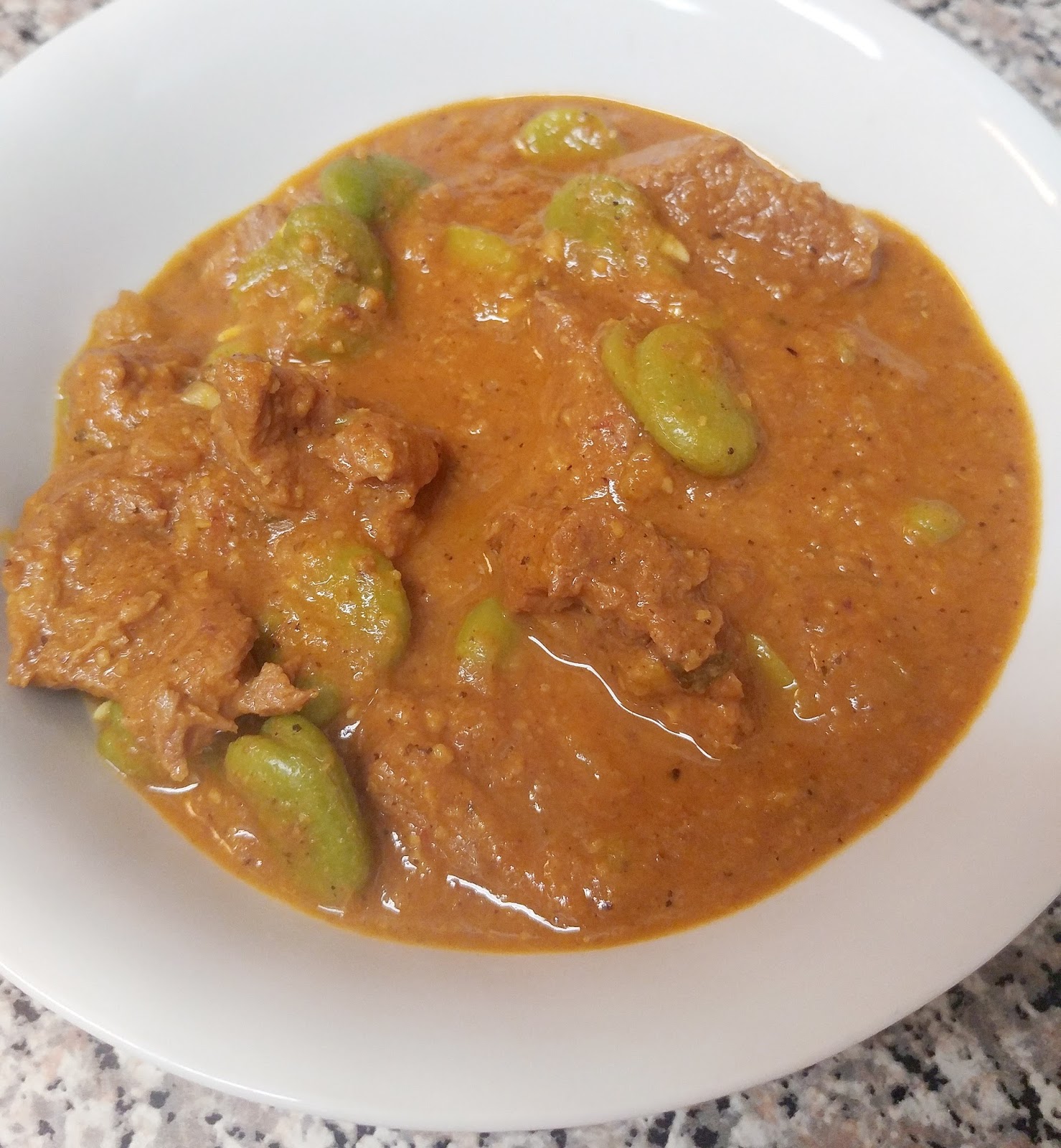 Culturally Confused Tori Avey Lamb and Fava Bean Curry