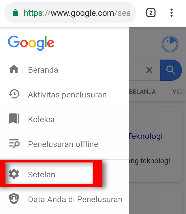 Cara Menonaktifkan SafeSearch Google Pada Browser Chrome di HP Android