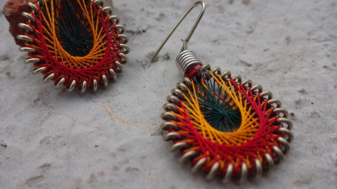 thread earrings design