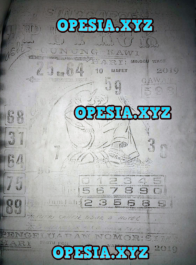 Forum Syair Sgp Text Minggu 10 Maret 2019 Opesia Official