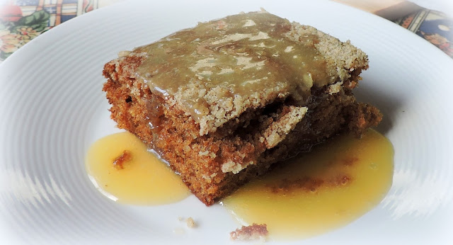 Ginger Crumb Cake with Butter Sauce