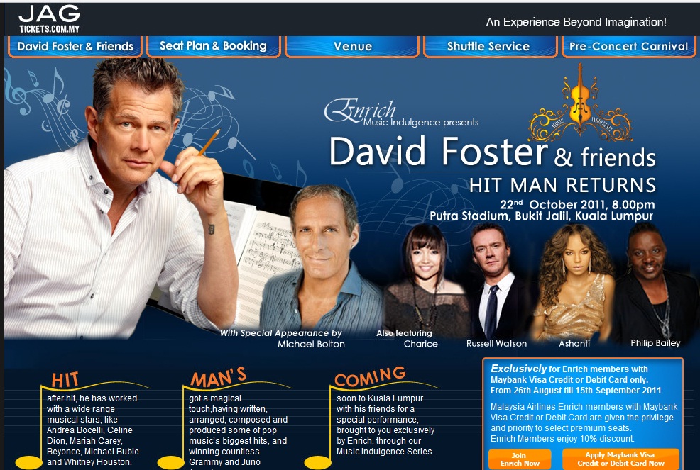 the extravaganza . David Foster & Friends Live In Malaysia
