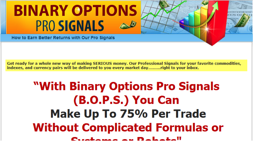 Binary option trading means
