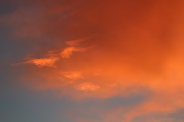pink and orange clouds