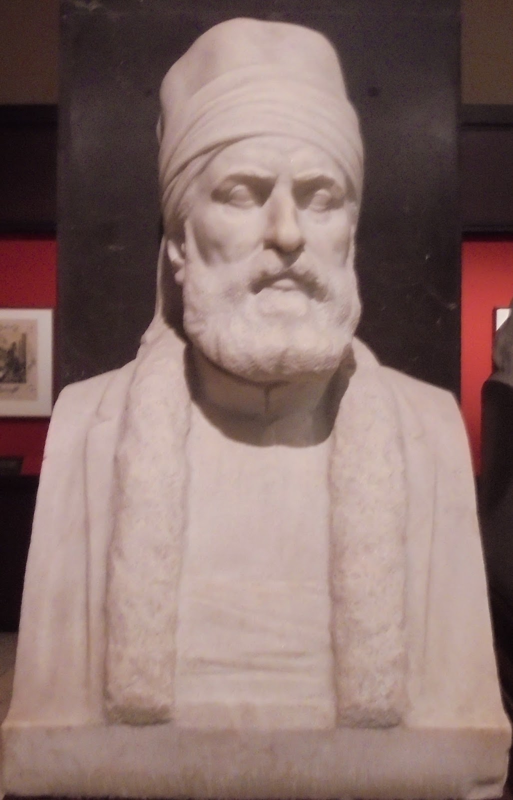 προτομή του Παπαφλέσσα στο Πολεμικό Μουσείο των Αθηνών