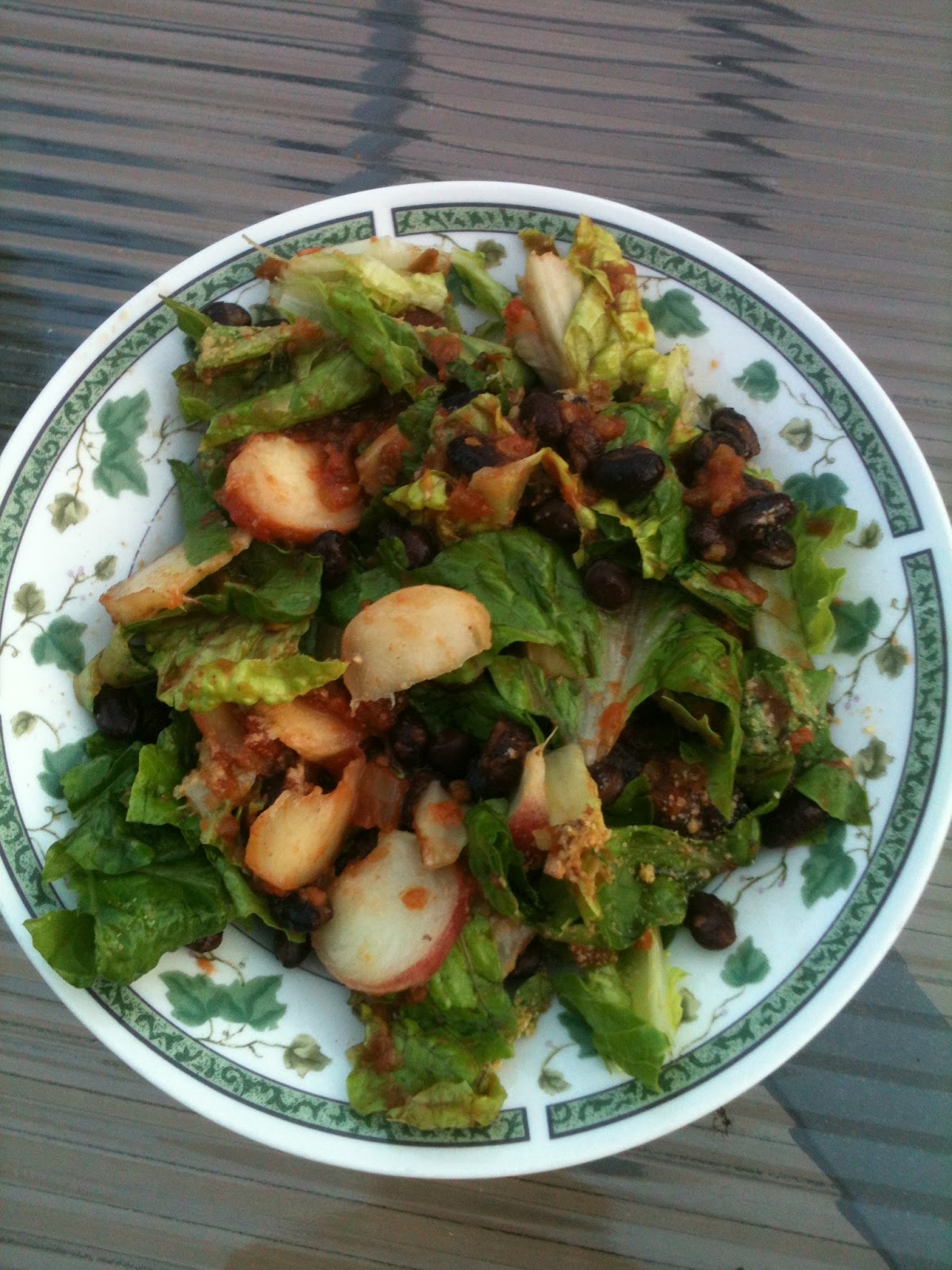 The Gluten Free Vegan Black Bean Peach Salad