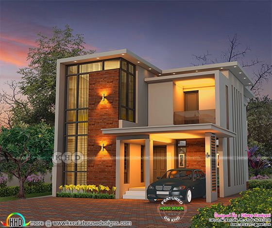 1917 sq-ft 3 bedroom flat roof contemporary house 1917 sq-ft 3 bedroom flat roof contemporary house