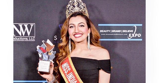 Image result for Miss India Worldwide 2018 honored at Global Beauty Awards