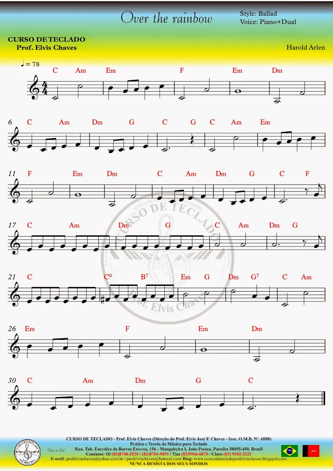🎼 Partituras 🎶 Score 🎹 Sheet Music Over the rainbow. 🎼 Partituras 🎶 Score 🎹 Sheet Music Over the rainbow.