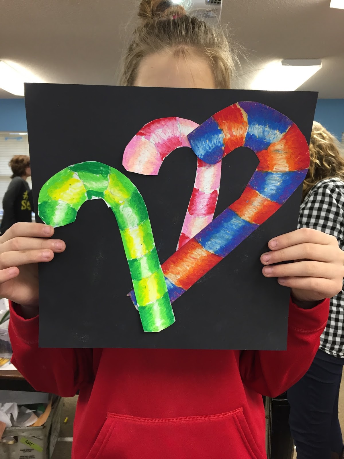 Elements of the Art Room 4th & 5th grade Blended Candy Canes