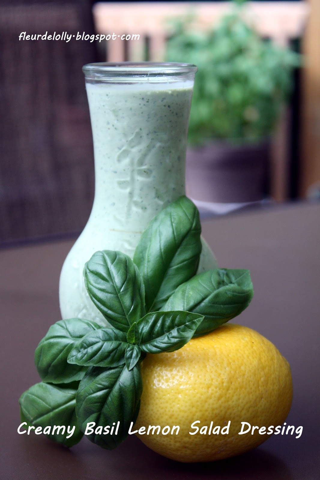 Fleur de Lolly Creamy Basil Lemon Salad Dressing