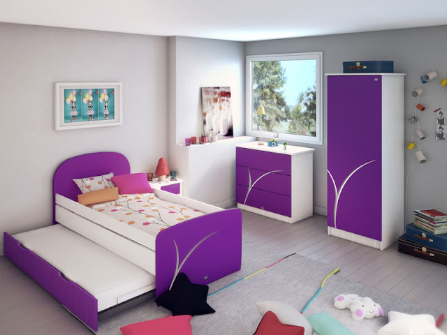 décoration chambre fille violet chambre de fille