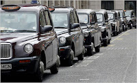 A line of London Taxis