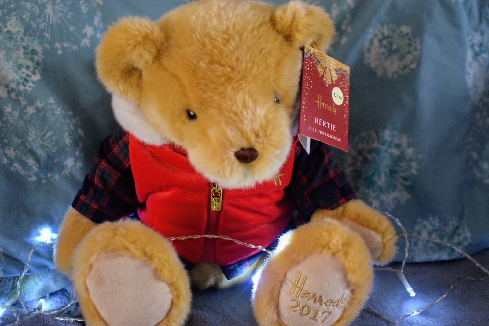 , Harrods Bertie Christmas Bear 2017 and Giving this Christmas