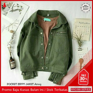 RRC098P52 Pocket Terbaru Zippy Jaket Army Wanita Terbaru BMGShop