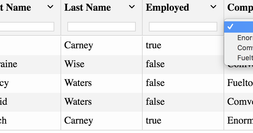 Filter ui-grid rows using select dropdown in cell header-AngularJS
