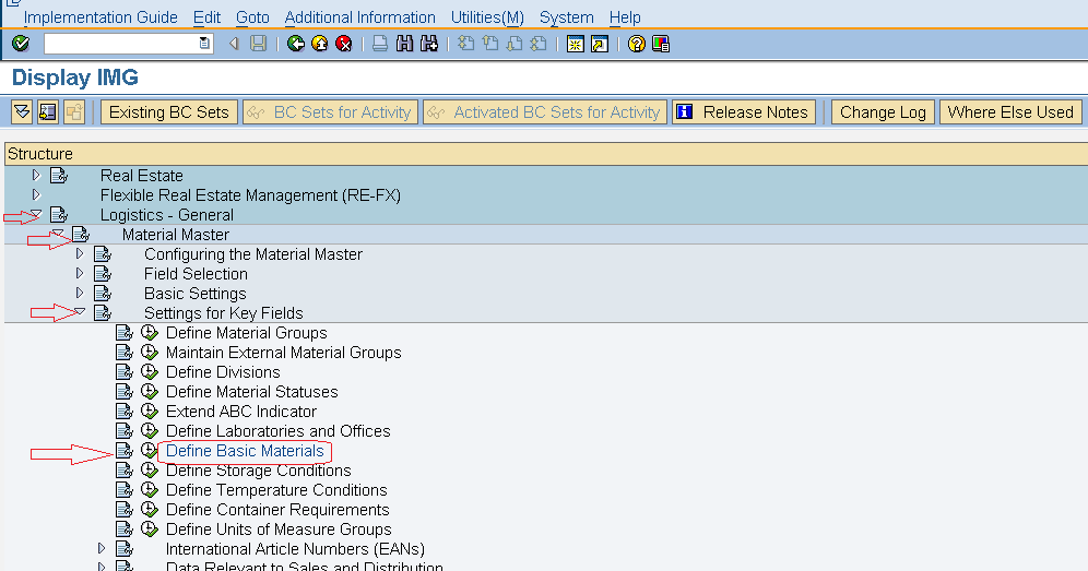 SAP MM How to Define Basic Materials in SAP ?