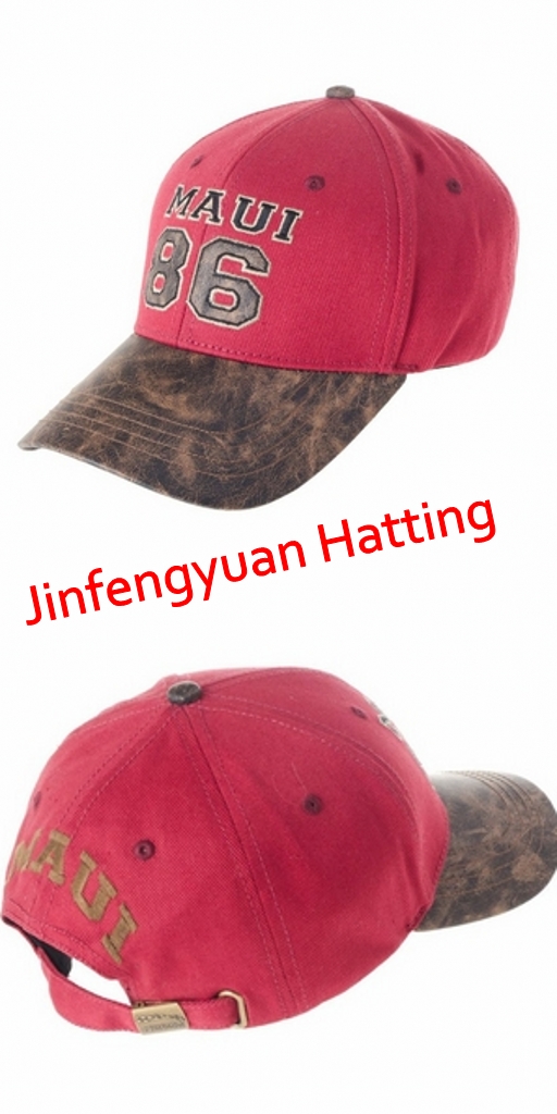 Jinfengyuan Hatting Wholesale red cotton camo embroidery army baseball cap