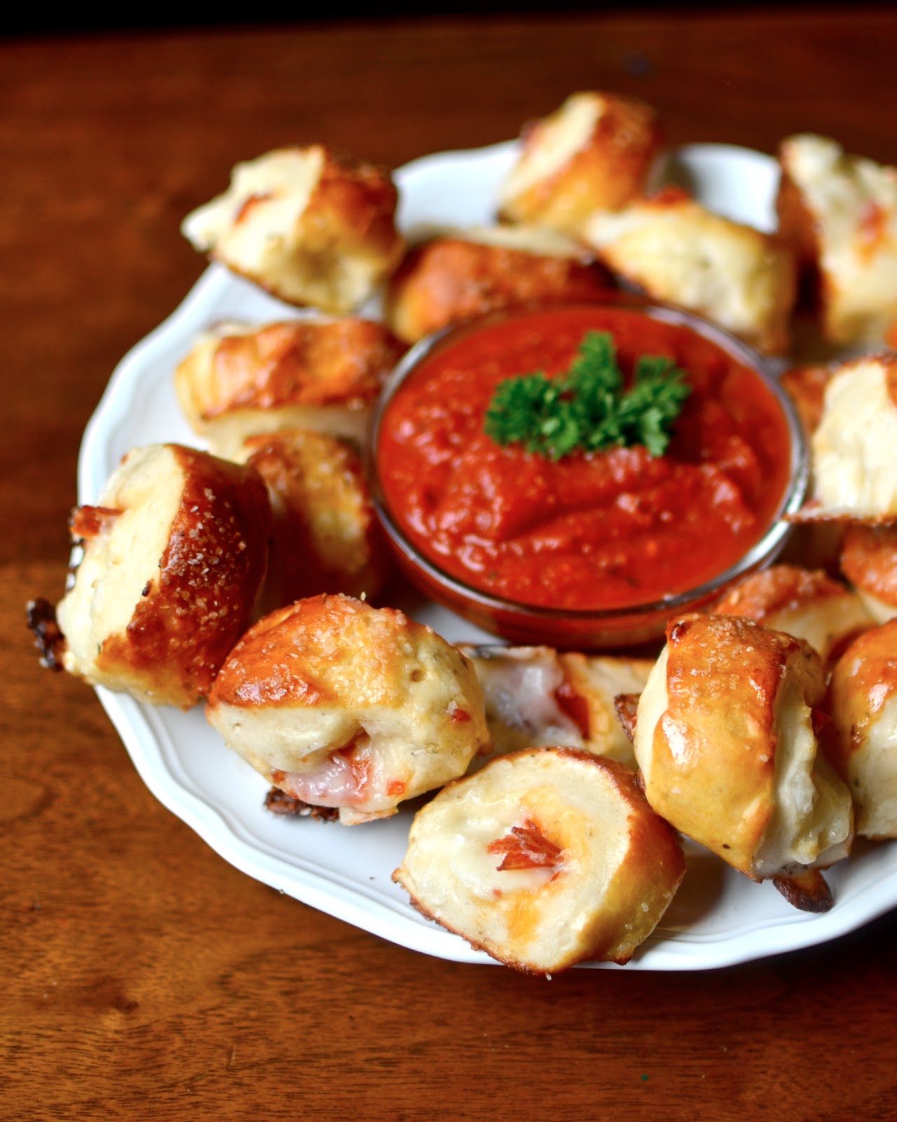 Yammie's Noshery Pretzel Pizza Rolls {With Auntie Anne Style Pretzels}
