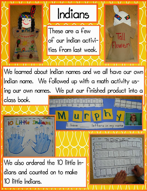 Golden Gang Kindergarten: Indians- and Pilgrim Math Freebies