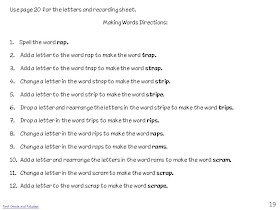 First Grade and Fabulous: Making Words